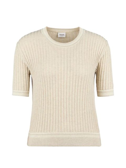 Tod's ribbed-knit top - Neutrals - zdjęcie produktu nr 1