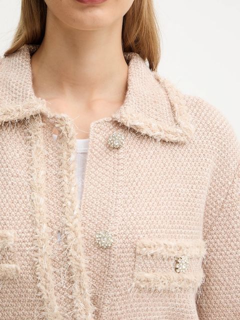 Blugirl Blumarine kardigan damski kolor beżowy ciepły RF5228.MA950