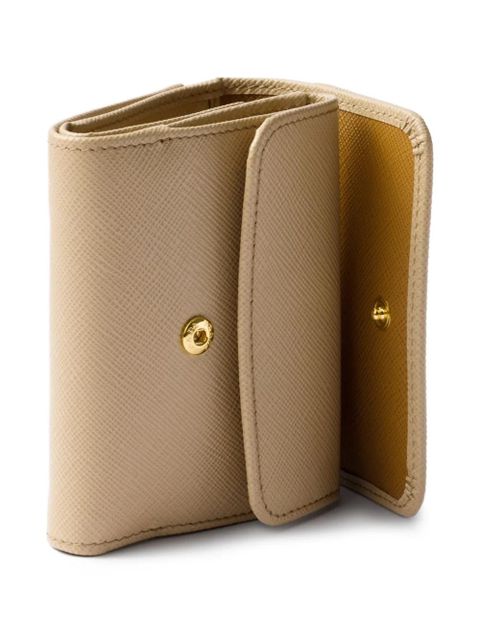 Prada small Saffiano leather wallet - Neutrals