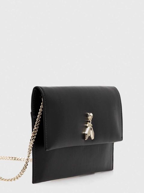 Patrizia Pepe kopertówka skórzana kolor czarny CB5460 L011