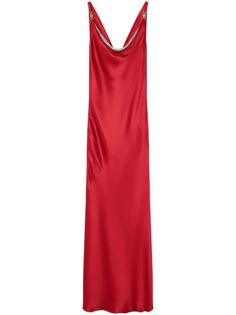 Versace Metal Mesh slip satin gown - Red - zdjęcie produktu nr 1
