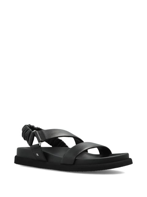 Max Mara Mxamacro ruched strap leather sandals - Black - zdjęcie produktu nr 2