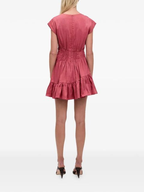 Aje Ecliptica gathered tiered dress - Pink