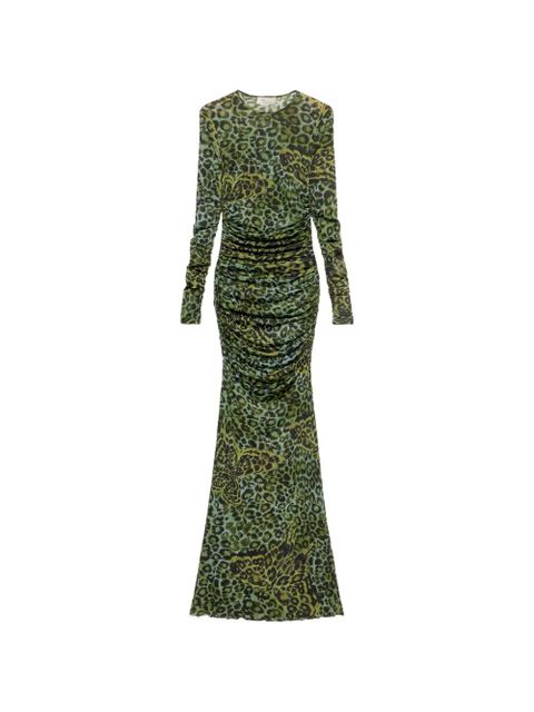 Blumarine long-sleeve ruched maxi dress - Green - zdjęcie produktu nr 1