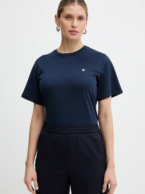 Weekend Max Mara t-shirt bawełniany VENACO damski kolor granatowy 2615971031600 - zdjęcie produktu nr 1