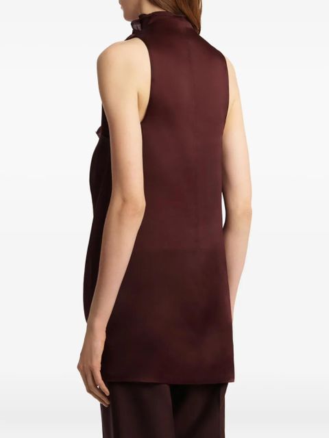 KHAITE Meegan ruffled-collar top - Red