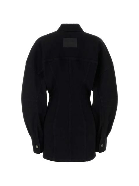 The Attico buttoned cotton mini dress - Black - zdjęcie produktu nr 2