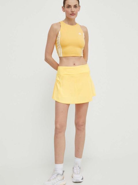 adidas Performance spódnica sportowa kolor żółty mini prosta IS7248 - zdjęcie produktu nr 2