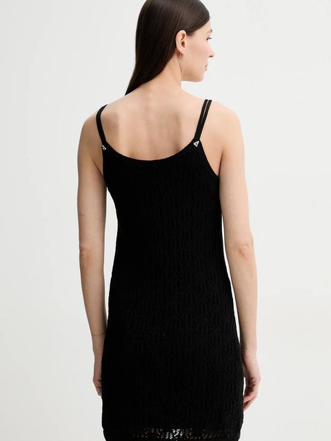 AERON sukienka bawełniana BARRY kolor czarny mini dopasowana DR573573