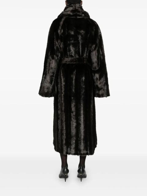 Magda Butrym shawl-lapels belted coat - Brown