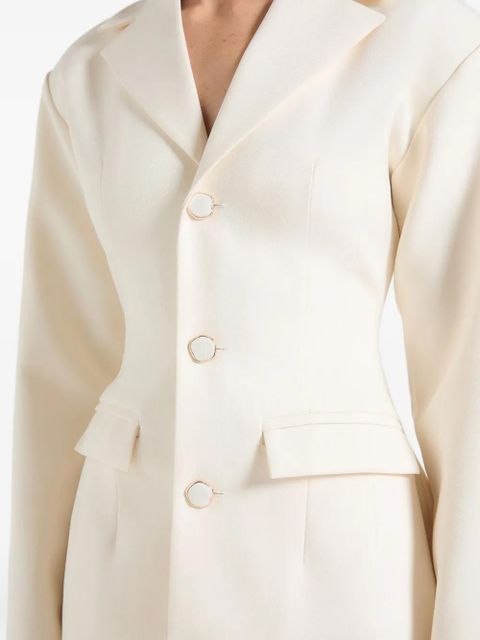 Manière De Voir Claire wide-shoulder blazer - Neutrals