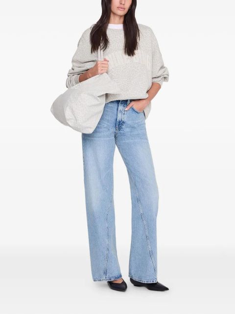 ANINE BING Miles leopard-pattern sweatshirt - Neutrals - zdjęcie produktu nr 2