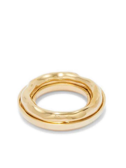 Jil Sander logo-engraved band ring - Yellow - zdjęcie produktu nr 1