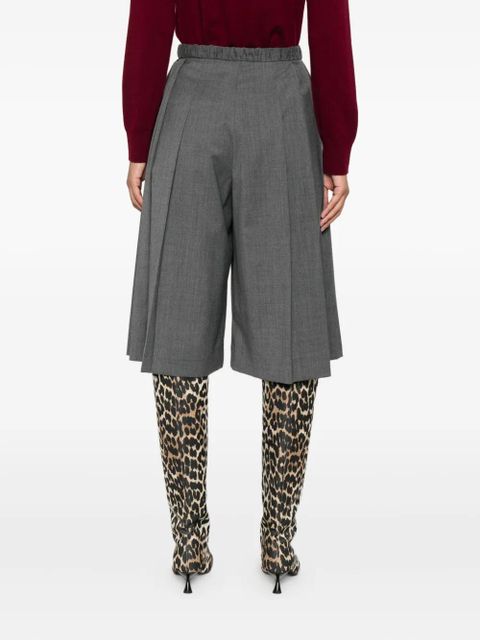 SANDRO high-rise pleated shorts - Grey