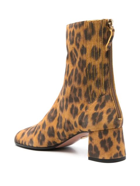 Aquazzura 50mm animal-print boots - Brown