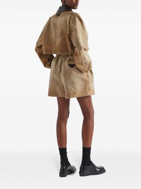 Prada pleat-detailing shorts - Neutrals