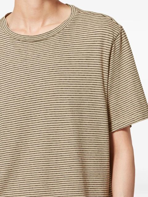 MARANT ÉTOILE striped crew-neck T-shirt - Neutrals