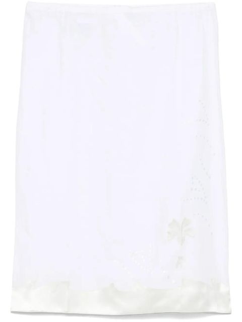 Prada embroidered linen skirt - White - zdjęcie produktu nr 1