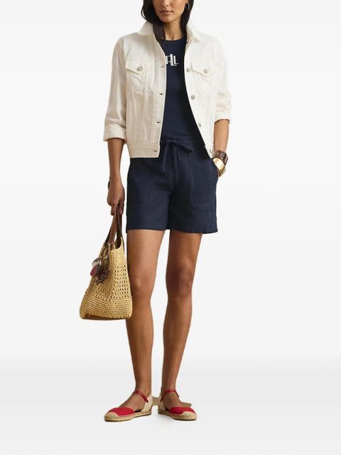 Lauren Ralph Lauren drawstring linen shorts - Blue - zdjęcie produktu nr 2