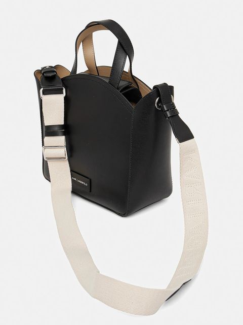 Karl Lagerfeld torebka skórzana K/CIRCLE kolor czarny A1W30058 - zdjęcie produktu nr 2