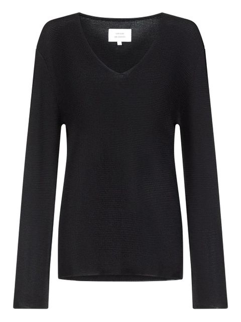 LouLou de Saison Saya V-neck sweater - Black - zdjęcie produktu nr 1