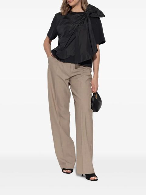 Max Mara bow-detail cotton top - Black - zdjęcie produktu nr 2