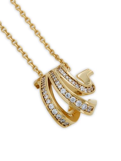 Ferragamo Triple Gancini crystal necklace - Gold