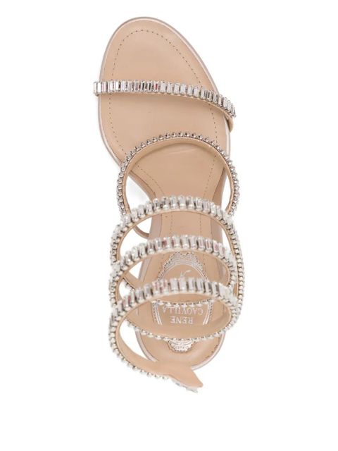 René Caovilla 105mm Cleo Spark heeled sandals - Neutrals