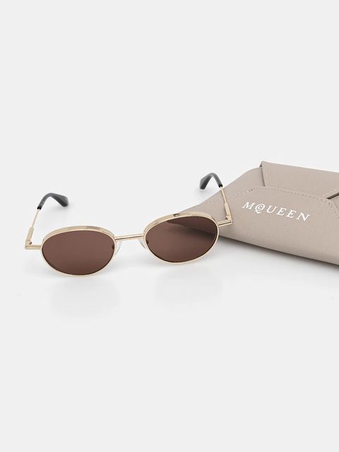 Alexander McQueen okulary przeciwsłoneczne kolor złoty AM0523S