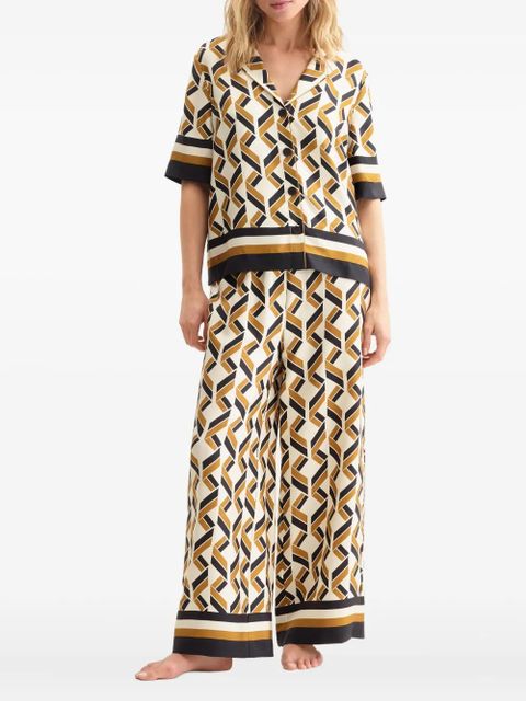 ERES Sonore geometric-print short-sleeve shirt - White - zdjęcie produktu nr 2