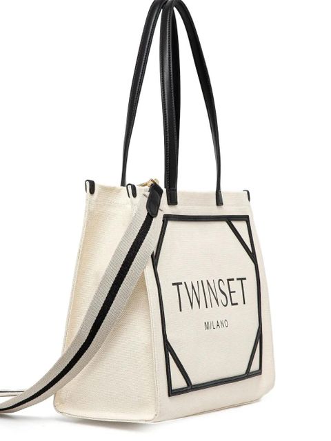 TWINSET logo tote bag - Neutrals - zdjęcie produktu nr 2