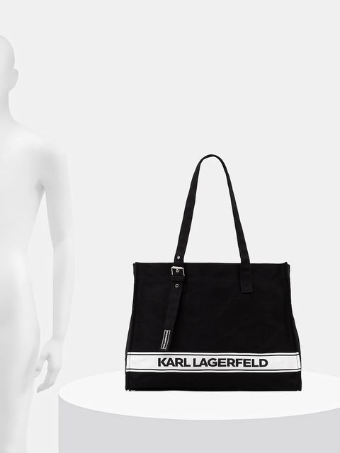 Karl Lagerfeld torebka bawełniana K/ESSENTIAL kolor czarny B1M46078