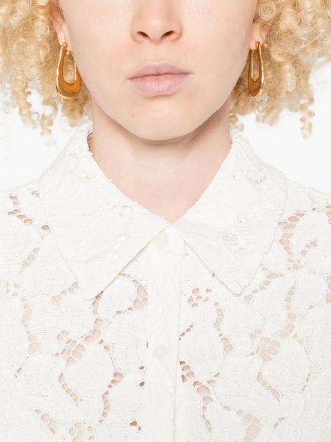 Simkhai lace scalloped-hem shirt - White
