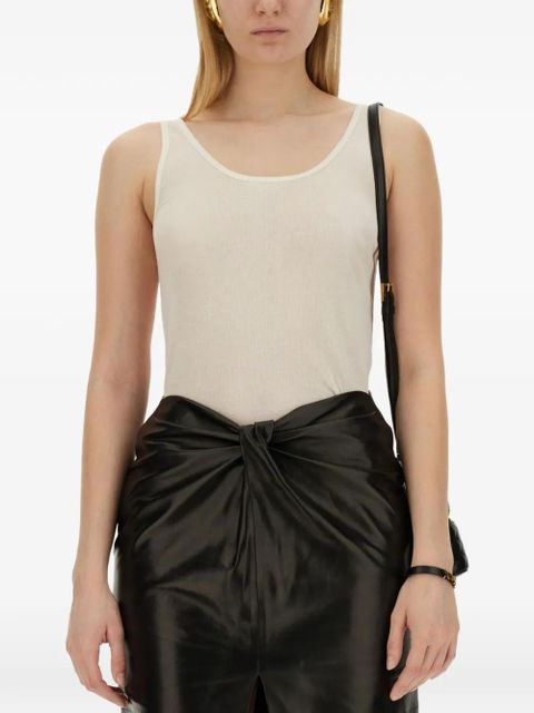 Saint Laurent scoop-neck tank top - Neutrals