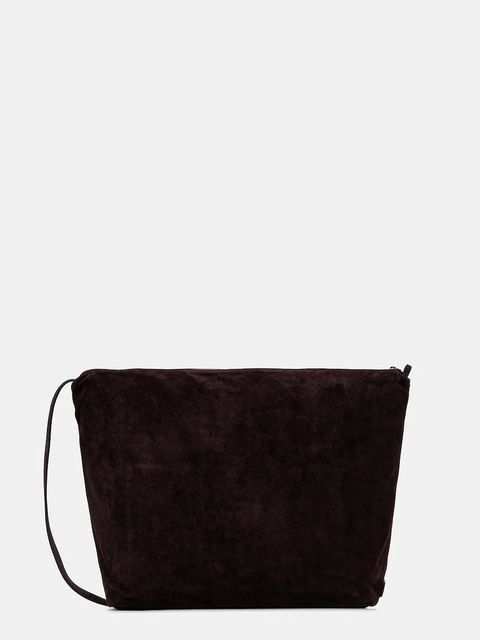 Emporio Armani torebka zamszowa kolor brązowy EW003247 AF20353 - zdjęcie produktu nr 1