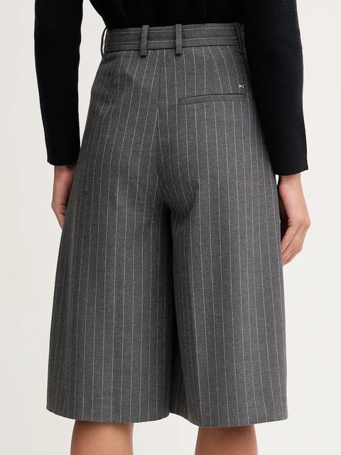 Tommy Hilfiger szorty damskie kolor szary wzorzyste high waist WW0WW48349