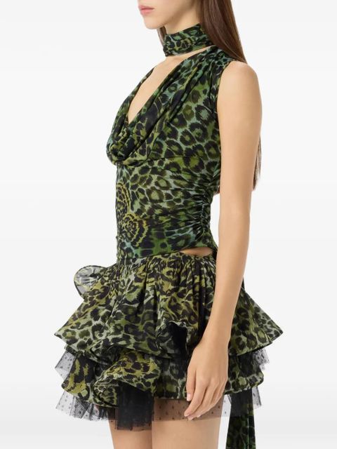 Blumarine cowl-neck top - Green