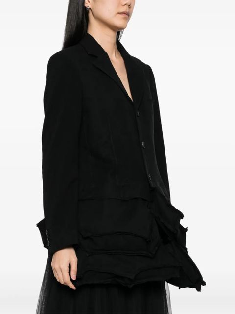Comme Des Garçons asymmetric hem blazer - Black