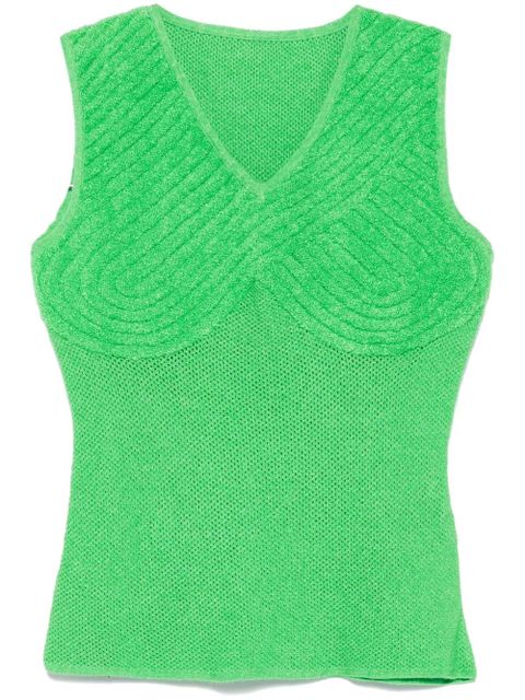 Isa Boulder V-neck top - Green - zdjęcie produktu nr 1