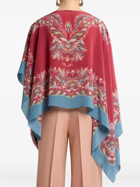 ETRO paisley-print asymmetric blouse - Red - zdjęcie produktu nr 2