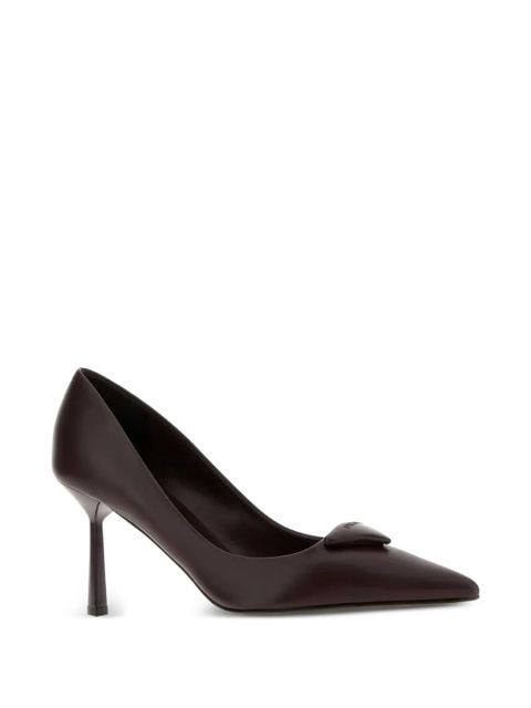 Prada 80mm leather pointed-toe pumps - Red