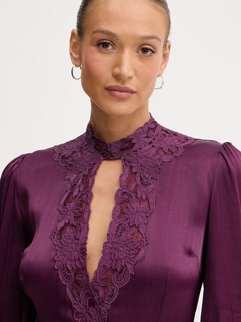 Twinset sukienka kolor fioletowy mini rozkloszowana 252TT2245 - zdjęcie produktu nr 2