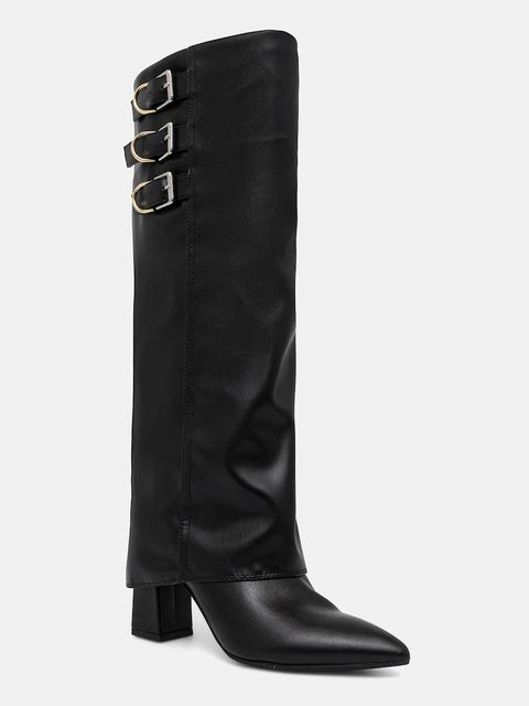 Guess kozaki GARICA damskie kolor czarny na słupku FLFGAR ELE11 - zdjęcie produktu nr 1