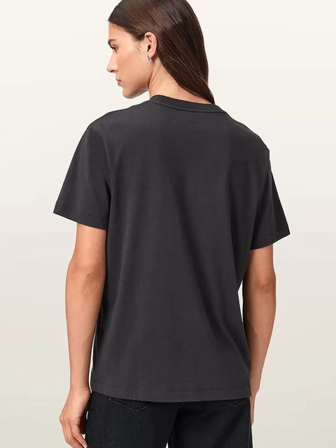 AllSaints t-shirt DRIP damski kolor czarny W061JD - zdjęcie produktu nr 2