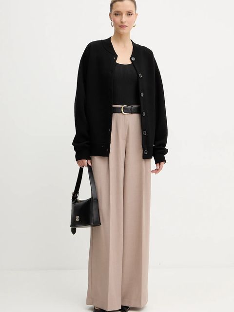 BOSS kardigan wełniany damski kolor czarny 50543544 - zdjęcie produktu nr 2