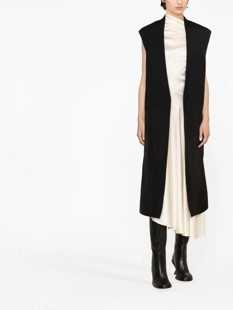 Jil Sander single-breasted tailored vest - Black