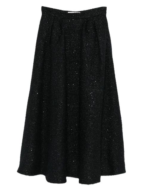 Alessandra Rich sequin-embellished pleated skirt - Black - zdjęcie produktu nr 1