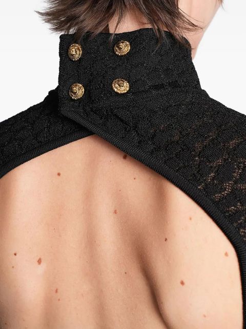 Balmain open-back midi dress - Black