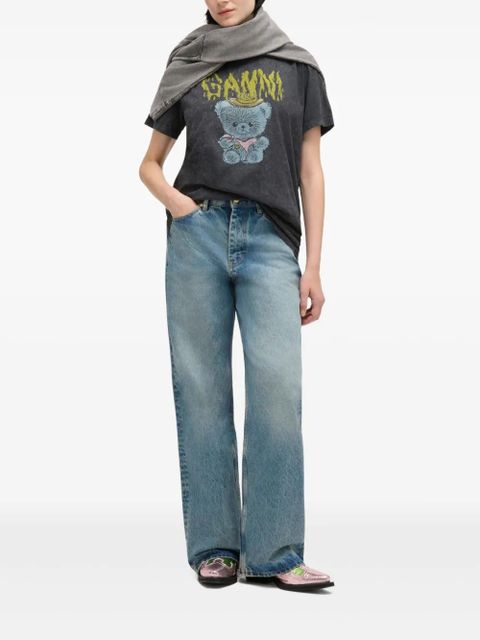 GANNI graphic-print T-shirt - Grey - zdjęcie produktu nr 2