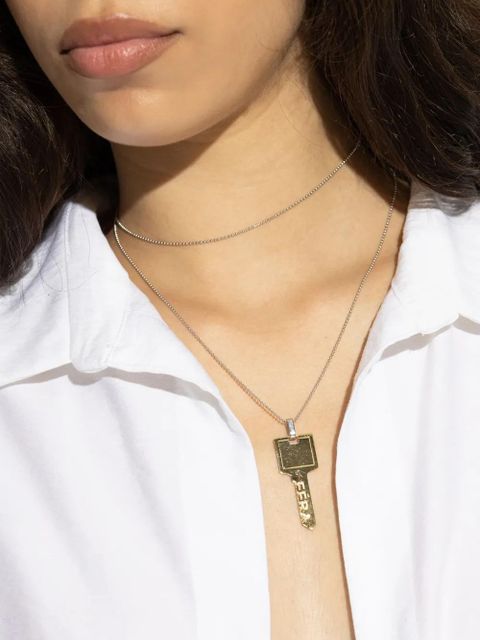 EÉRA 18K yellow gold key-pendant diamond necklace - zdjęcie produktu nr 2